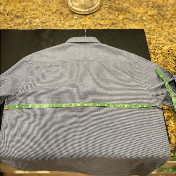 INTERNATIONAL REPORT MENS LS BUTTONED DOWN SHIRT LARGE 100% COTTON BLUE - Picture 11 of 13